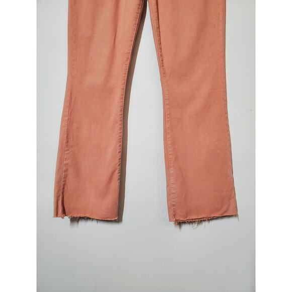 MOTHER The Insider Ankle Fray Jeans 28 Terracotta Crop Flare Bootcut - Picture 4 of 16